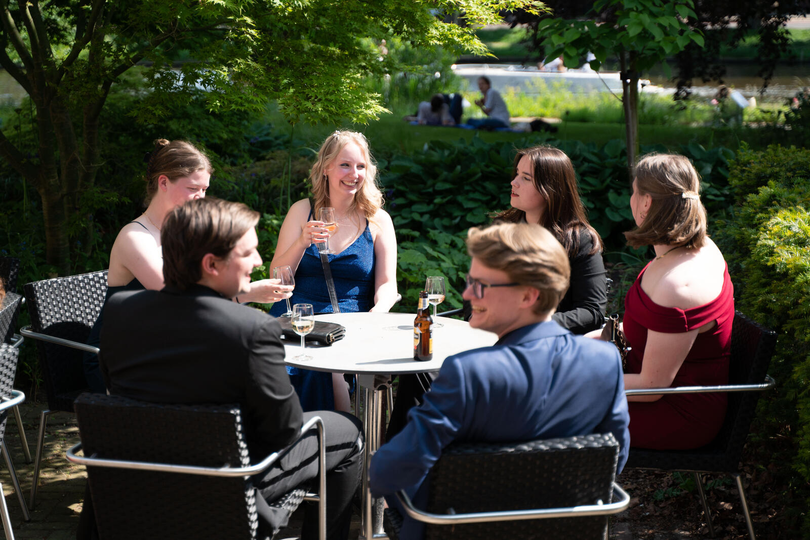 afternoon borrel in the Old Observatory's garden